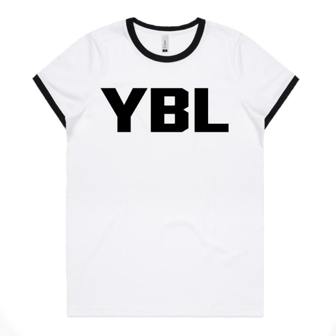 Womens Fit Tee with Black Sleeves
